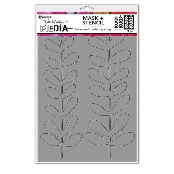 Brand New - Dina Wakley MEdia Stencils Branches Redux (MDS83047)