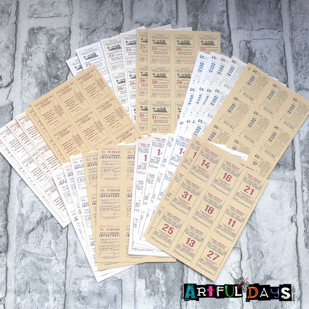 30 x Sheets of Assorted Tags (PA008)