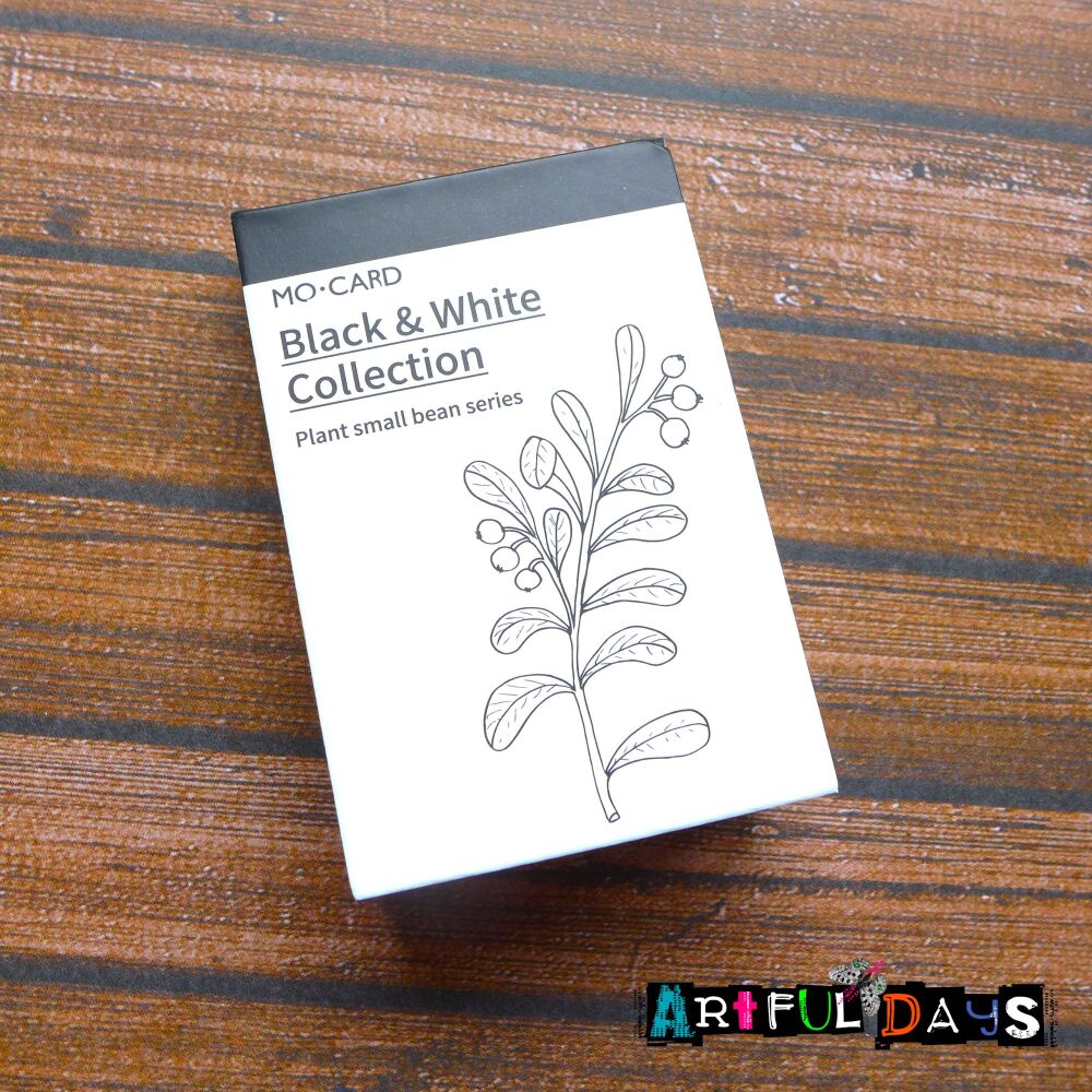 Mini Books - Black & White Plant (PA026)