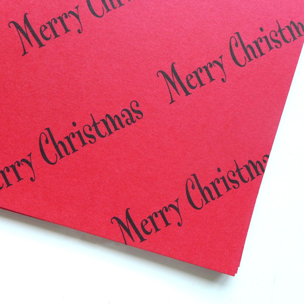 Merry Christmas Red Card 10 A4 Sheets