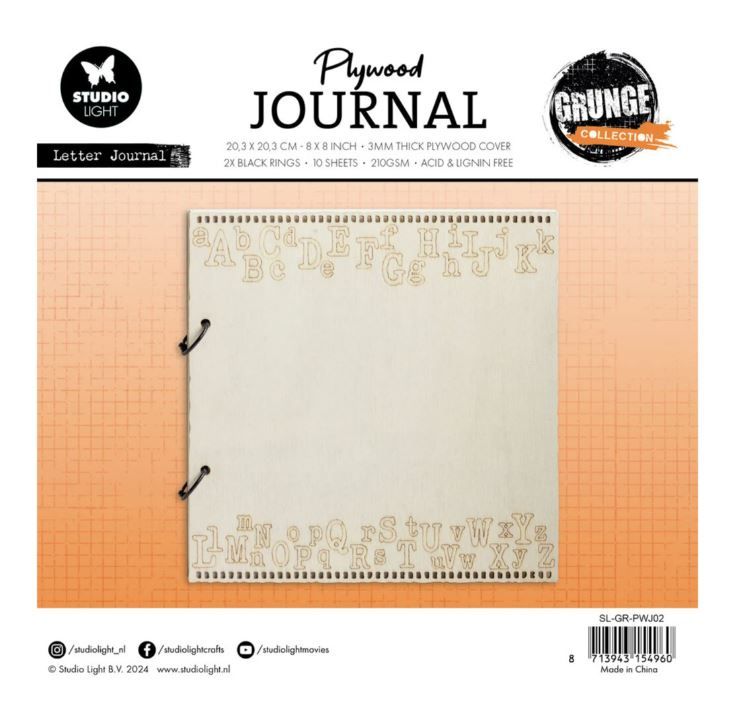 Studio Light Plywood Journal - Letter Journal (SL-GR-PWJ02)