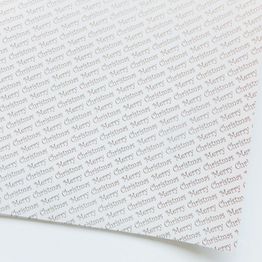 Merry Christmas Gloss Card 10 A4 Sheets - Gold