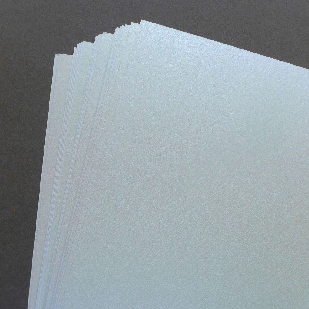 Double Sided Ice Blue Pearl Card 20 x A5 Sheets