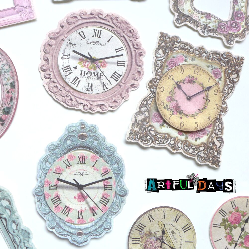 Shabby Chic Paper Frames & Clocks (PA029)