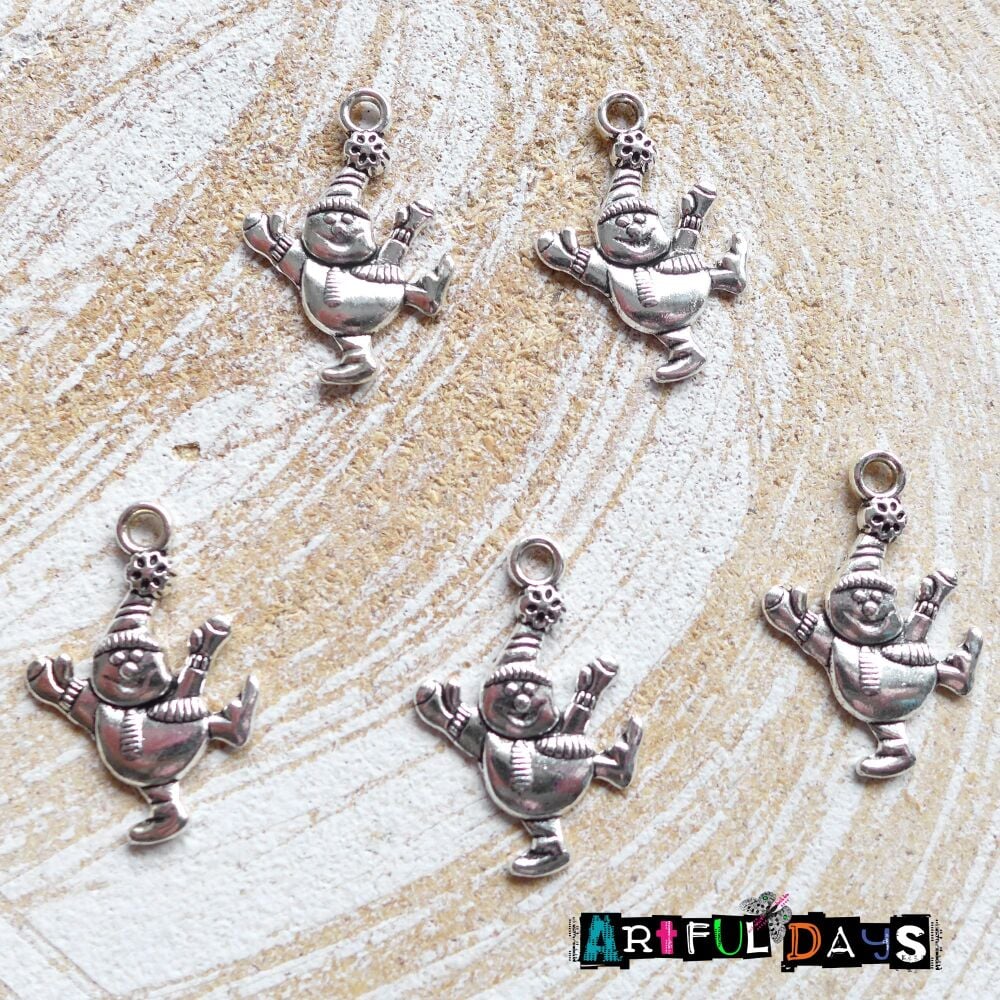 Christmas Charms - Silver Snowmen