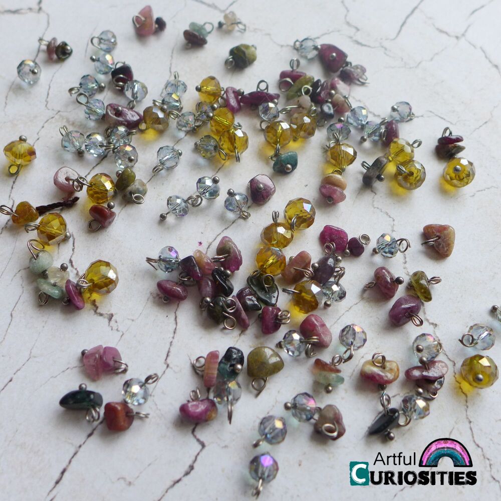 Beads - Assorted Style Mixed Beads with Loops - AC285
