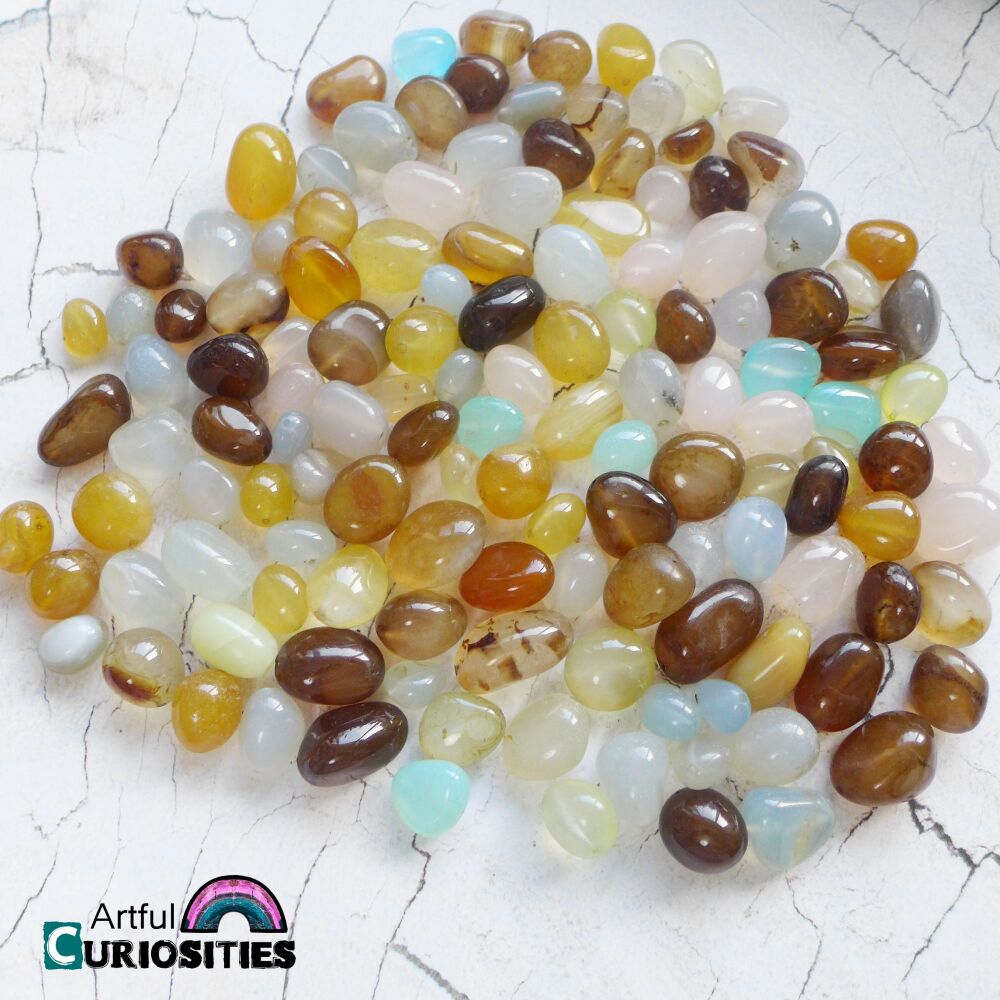 Beads - Huge Bag Assorted Agate Style Beads - AC287