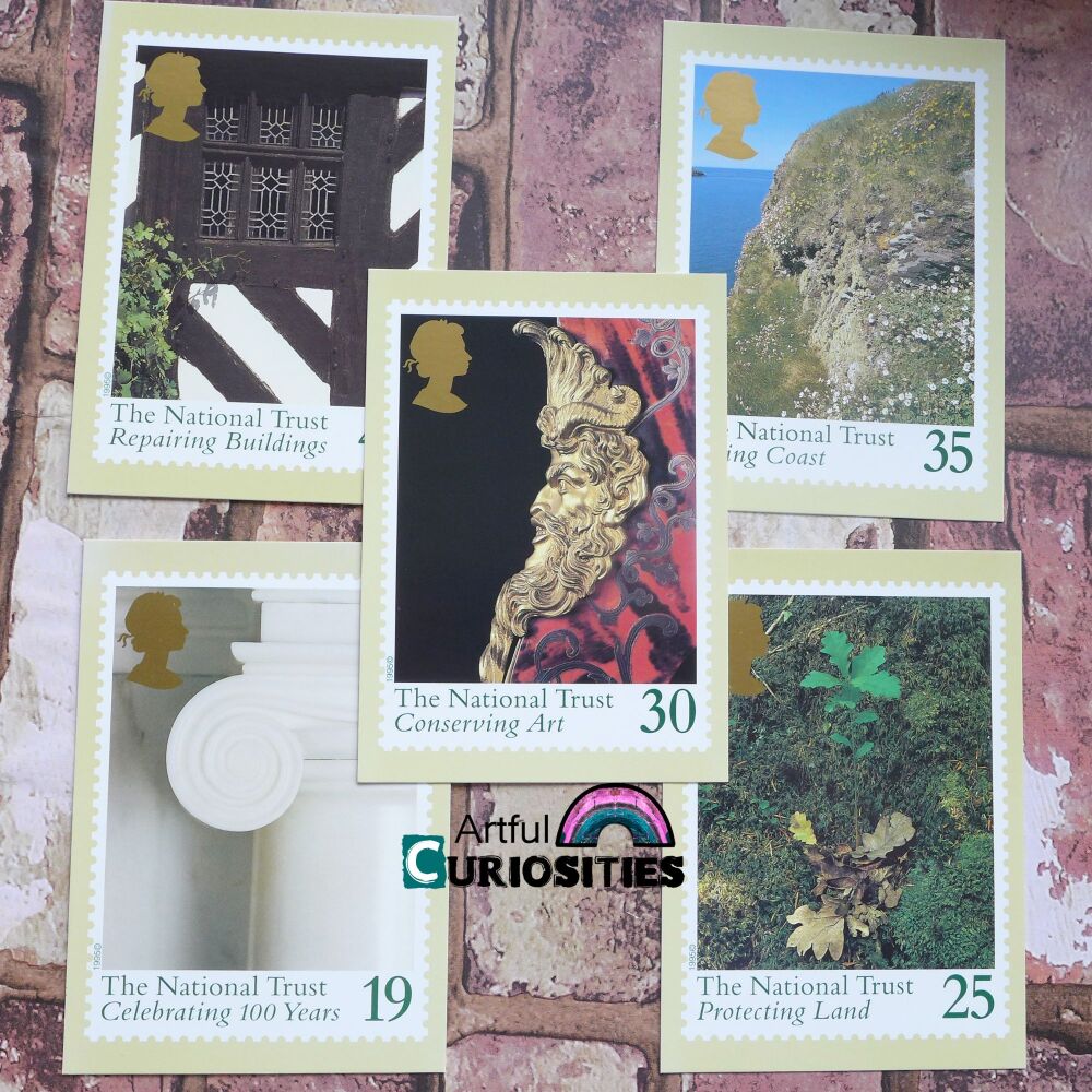 Postcard 5 Pack - PHQ Stamp Reproductions The National Trust - AC322
