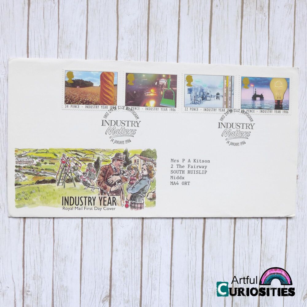 Ephemera - First Day Cover - Industry Year 1986 - AC368