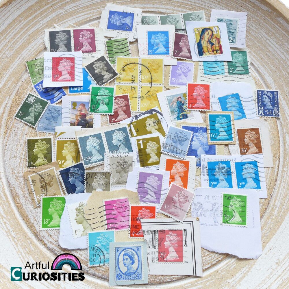 Ephemera - Old Postage Stamps, 20pcs - AC309