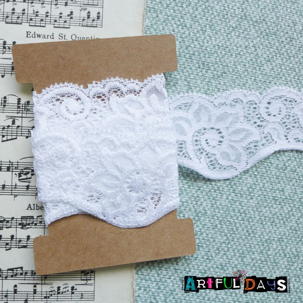Lace Collection - 1m Black Leaver Lace - 0214L