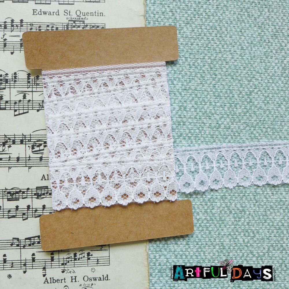 Lace Collection - 1m White Lace - 0221L
