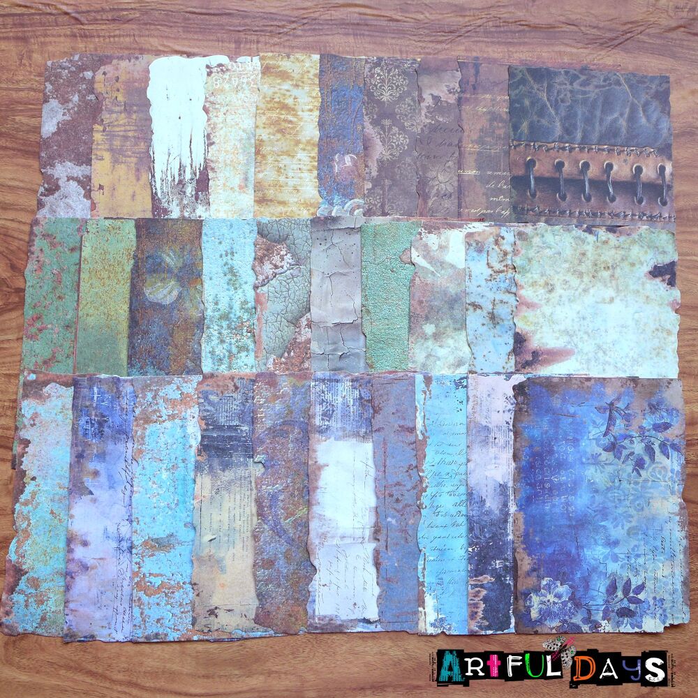 Rusty & Distressed Papers, 30pcs (PA026)