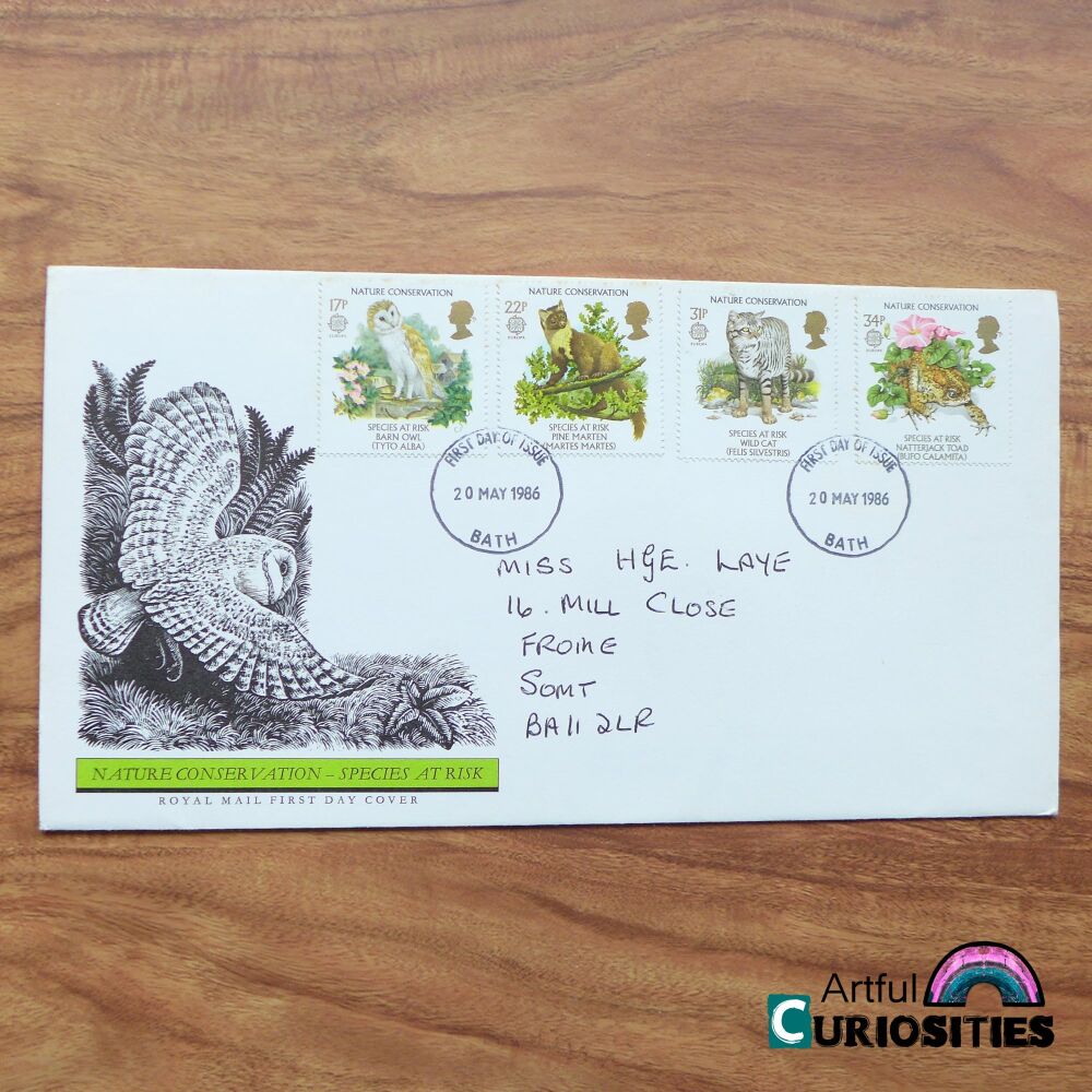 Ephemera - First Day Cover - Nature Conservation-Species at Risk 1986 - AC385
