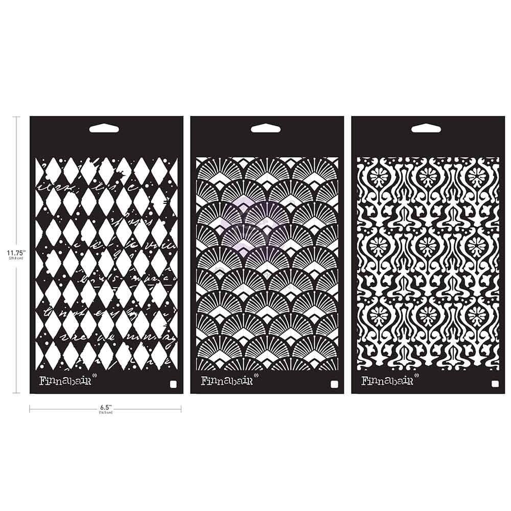 NEW Release Limited Edition - Finnabair Stencil Set 3pcs –Decadent Walls (951337)