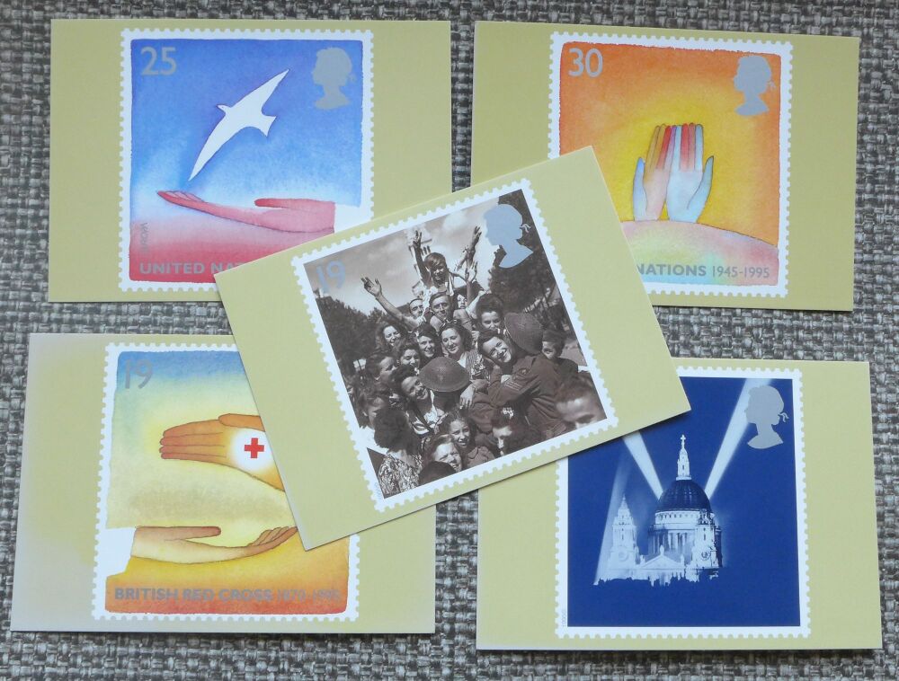 Peace & Freedom Postcard 5 Pack - PHQ Stamp Reproductions