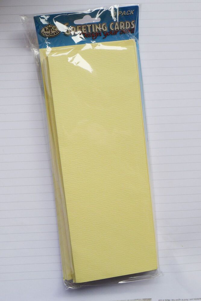 Slim Card Blanks & Envelopes - Cream, 10 Pack