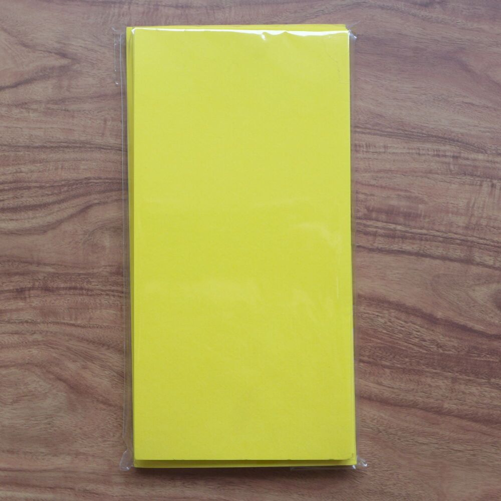 Yellow Card Blanks & Envelopes - DL Size, Pack of 10
