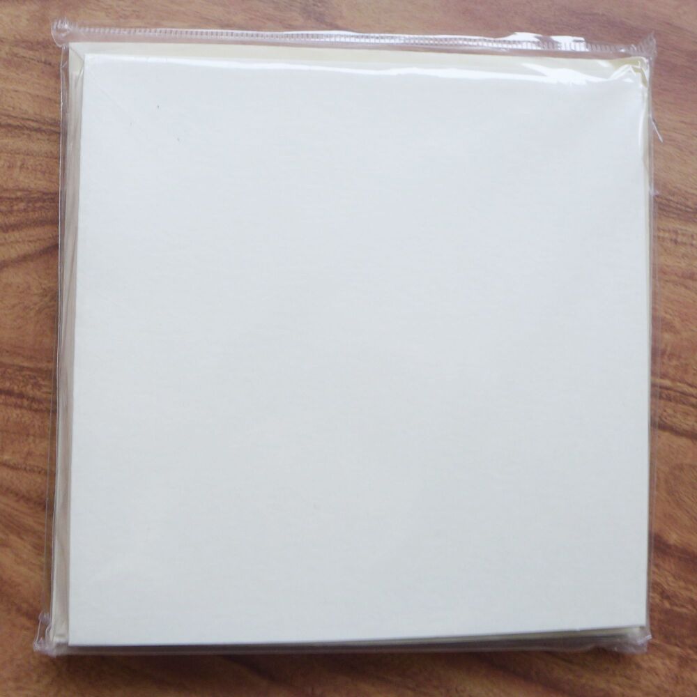 Card Blanks & Envelopes - 6x6 Cream Card, Pack of 10