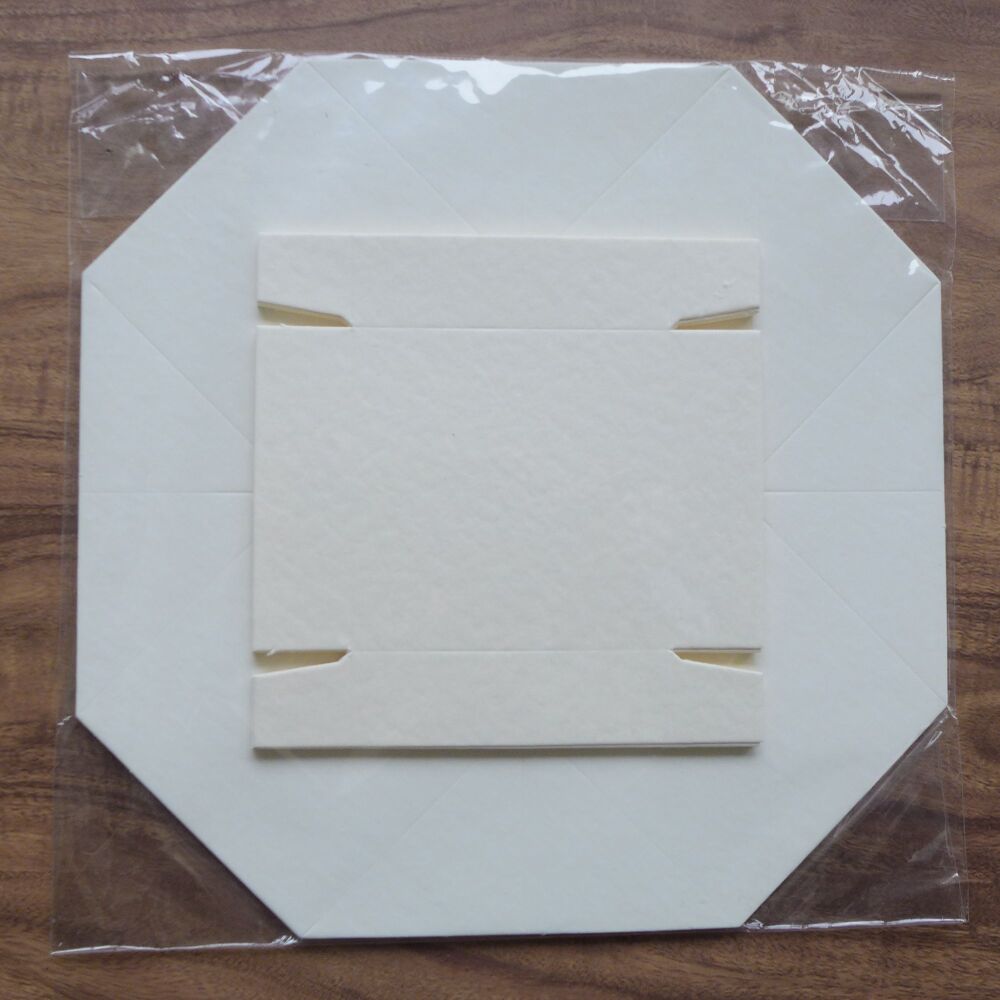 Cream Textured Card Exploding Boxes - 5.5cm