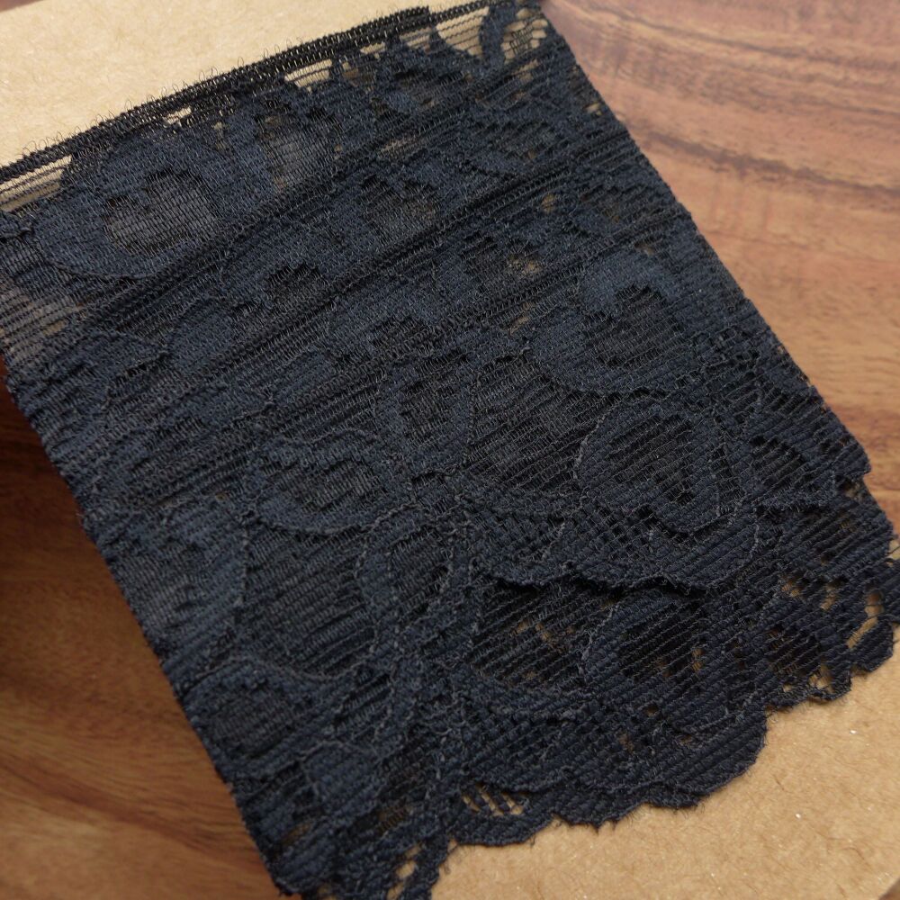 Black Lace - 1 metre - 3.5cm Wide