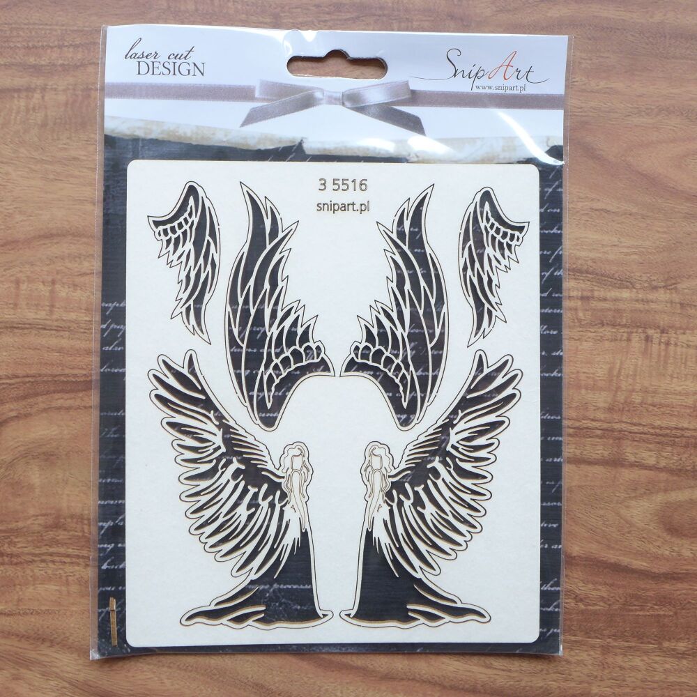 Snip Art Chipboard - Angel Wings
