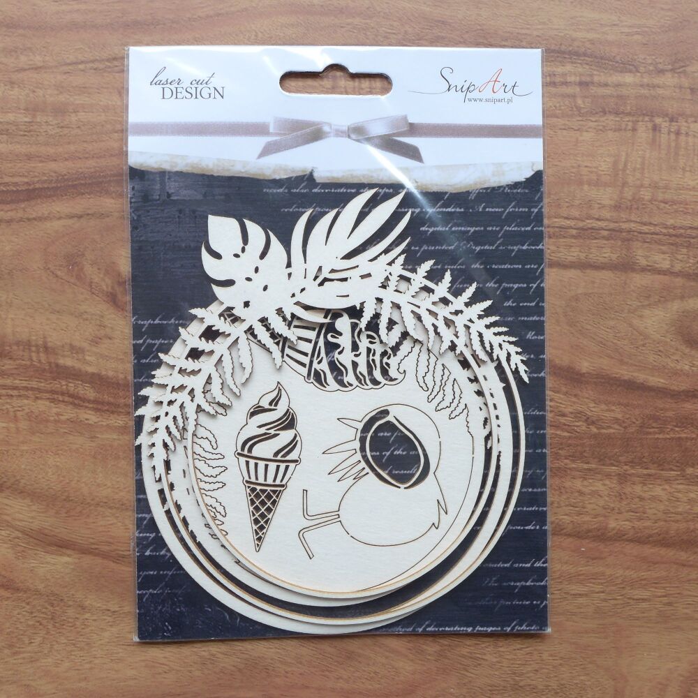 Snip Art Chipboard - Sweet Summer Layer Frame