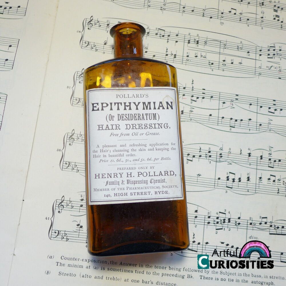 Decorative Bottles - Tinted Old Vintage Chemist Glass Bottle - AC404