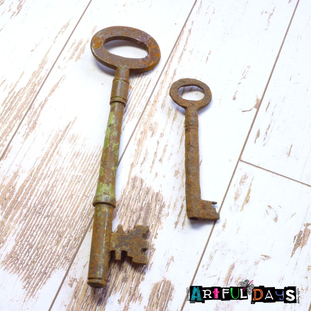 Rusty Stuff - Large Rusty Patina Key with Friend - AC424