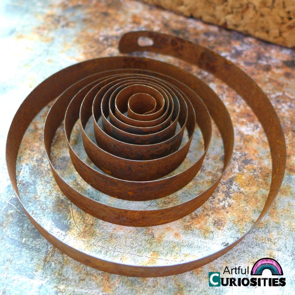 Clocks/Watches/Parts - Rusty Metal Mainspring - AC434