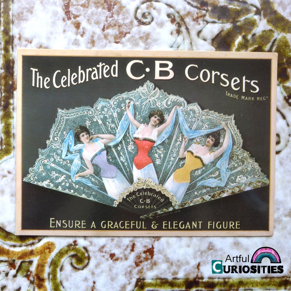 Postcard Single - The Celebrated C.B Corsets Vintage Ad - AC438