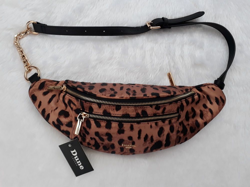 dune london leopard bag