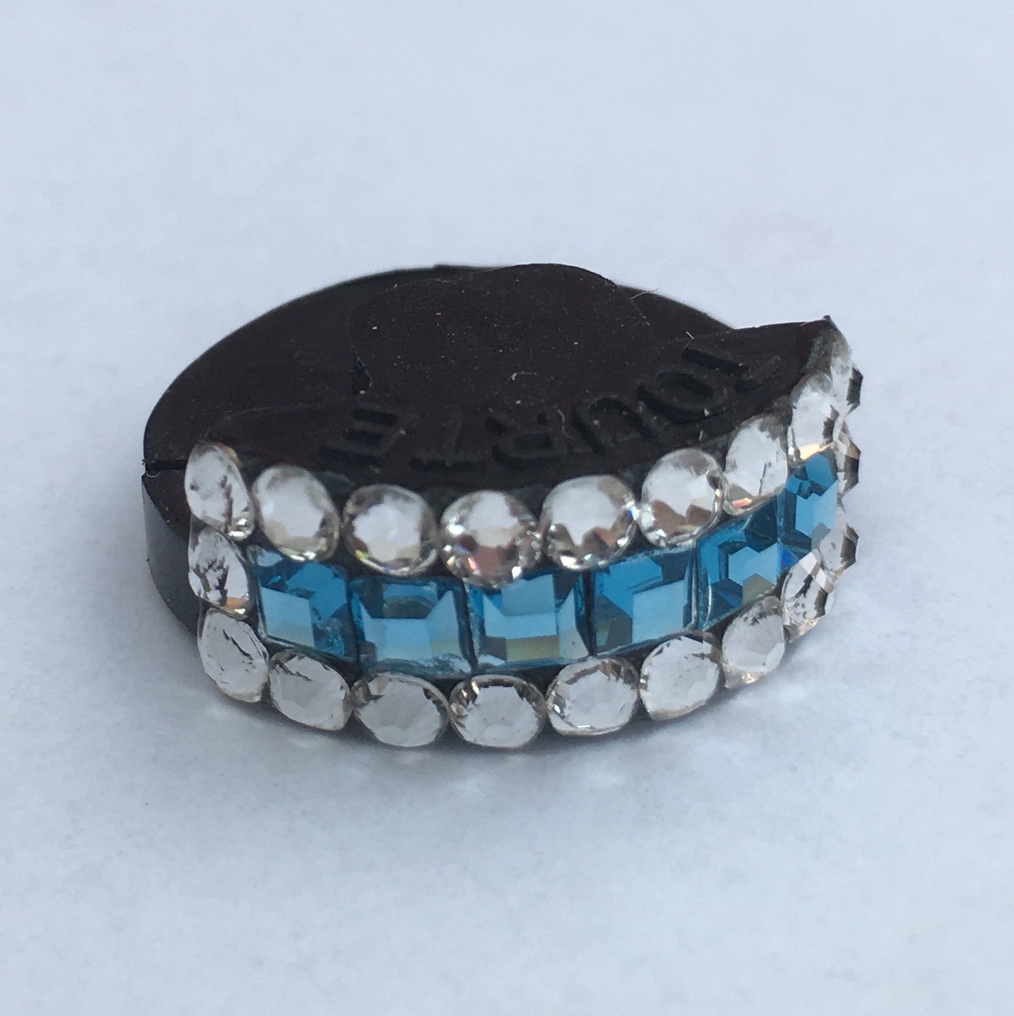 Swarovski Violin/Viola Mute Style Aquamarine and Clear