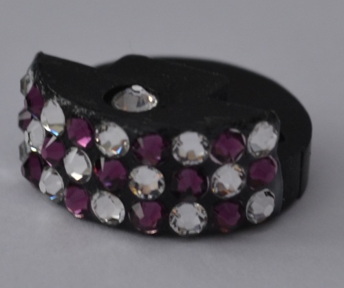 Violin/Viola Mute - 2 Colour Check - Amethyst & Clear Crystal