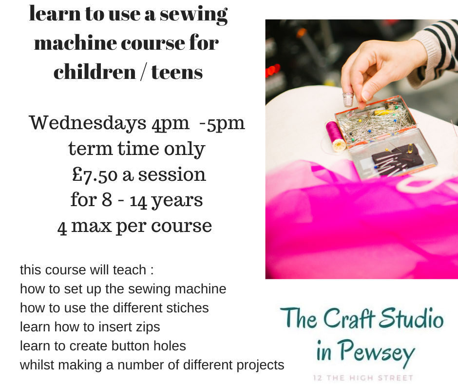 sewing sessions for children at The Craft Studio in Pewsey