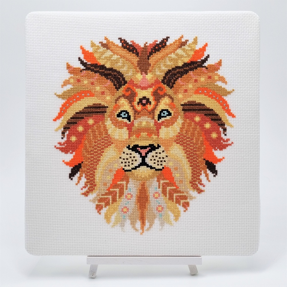 Counted cross stitch  Mandala lion by Meloca Designs