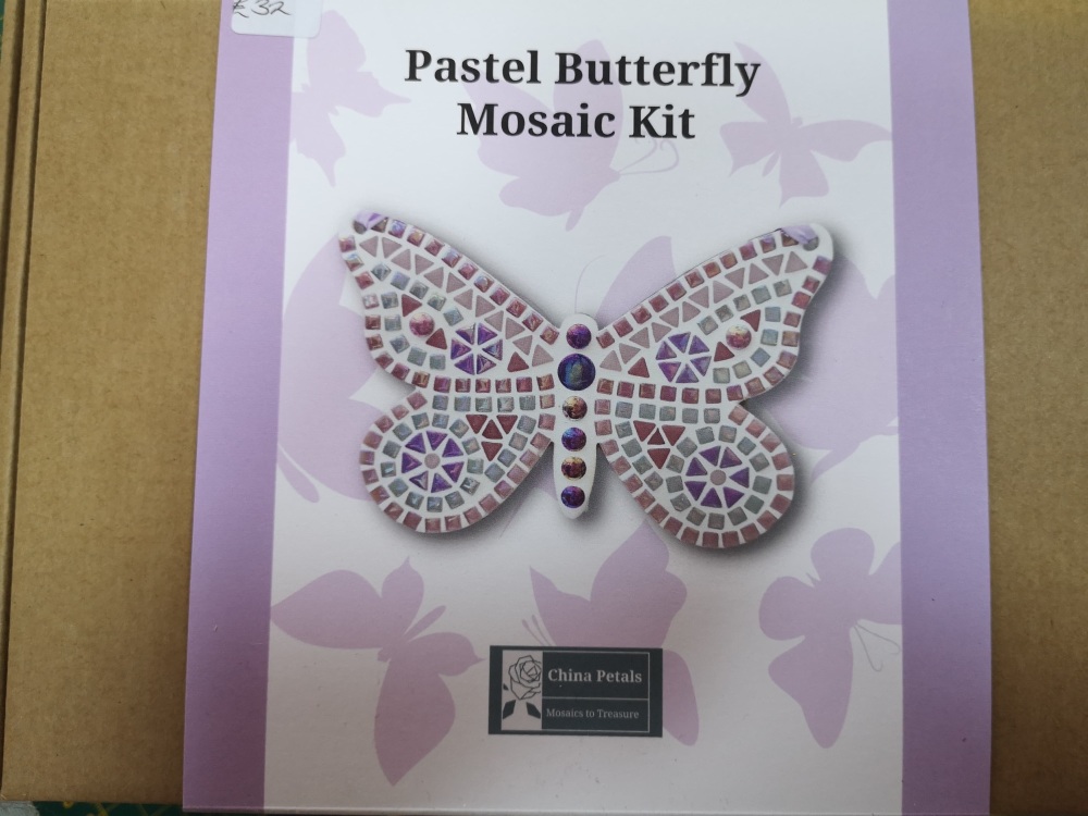 pastel butterfly mosaic Kit by China Petals