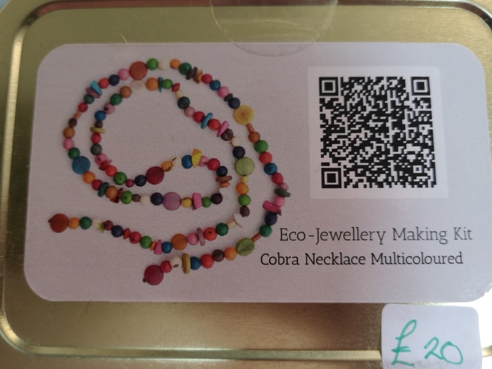 eco jewellery making kit -  Cobra necklace multi coloured