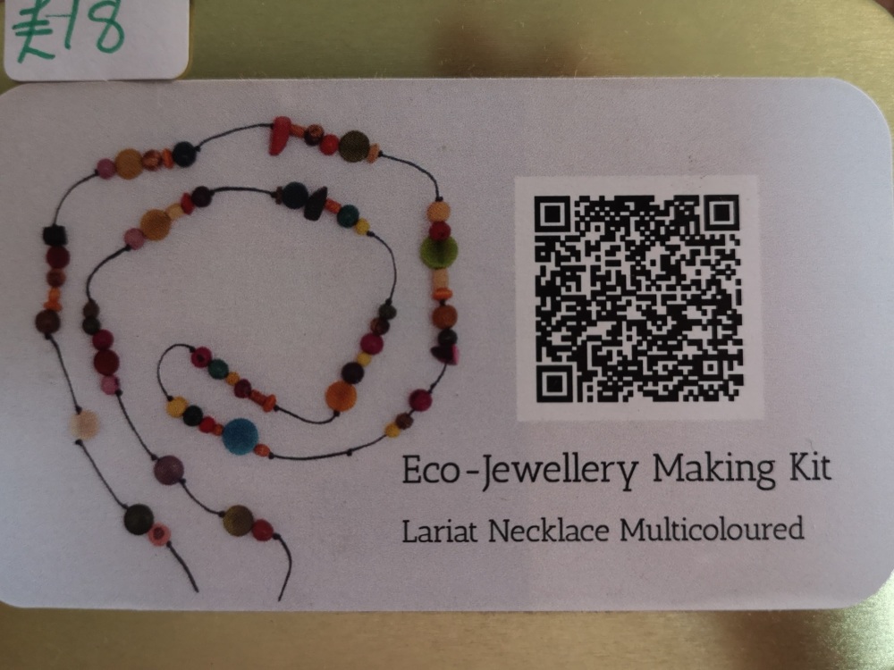 eco jewellery making kit - Lariat necklace multi coloured