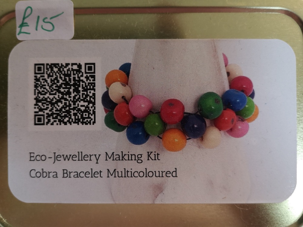eco jewellery making kit -cobra bracelet multi coloured