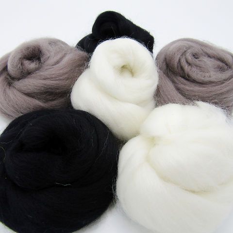 Feather felts merino wool bundle neutrals