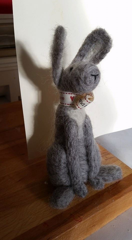 Needle felted hare workshop Wednesday 20th March 10am - 2pm
