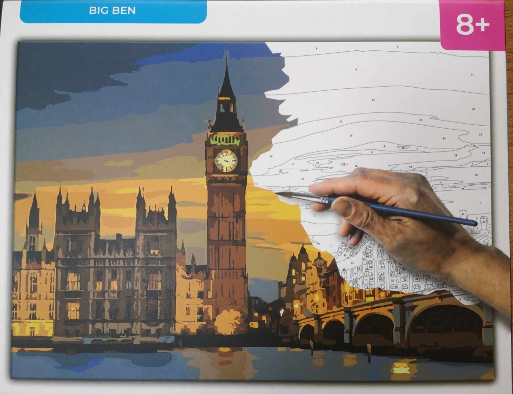Paint by numbers on canvas -Big Ben