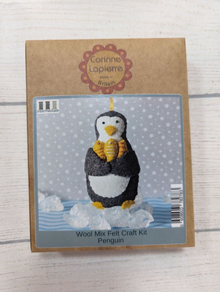 Wool mix felt craft kit penguin
