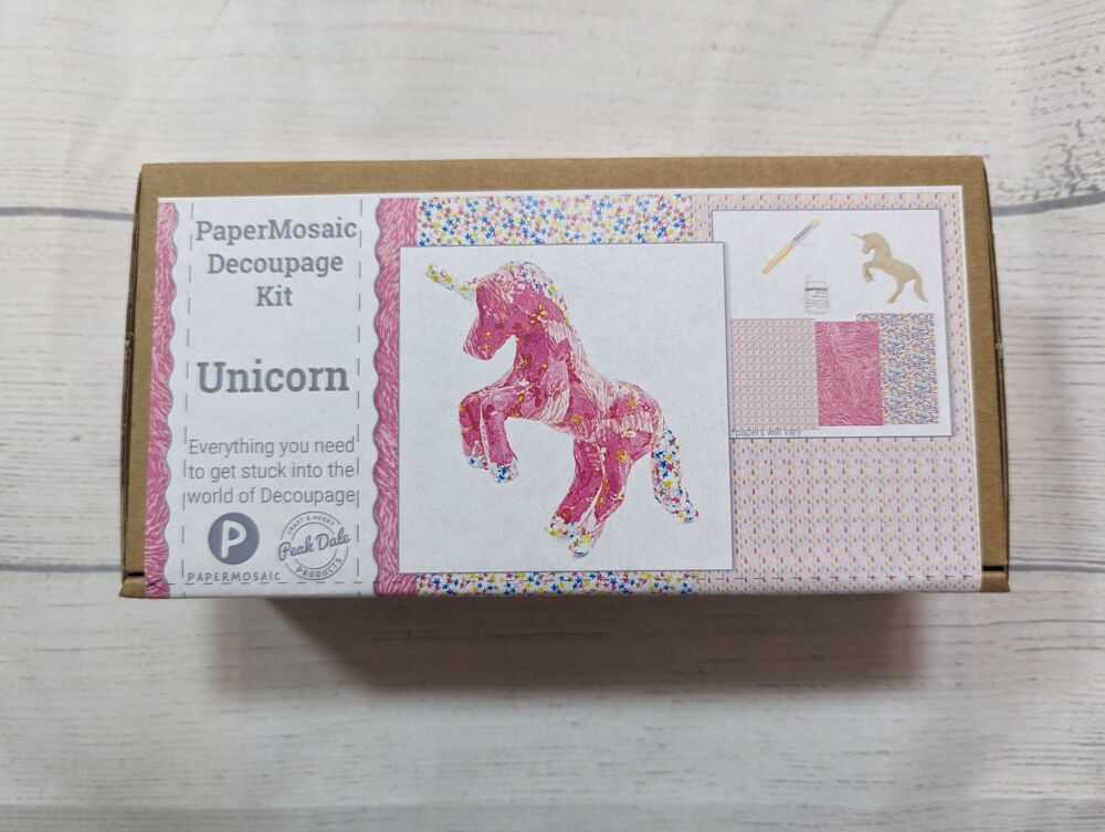 Unicorn paper mosaic  decoupage kit