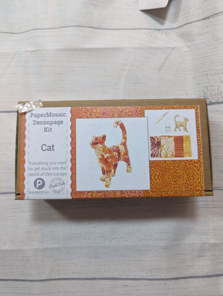 Cat paper mosaic decoupage kit