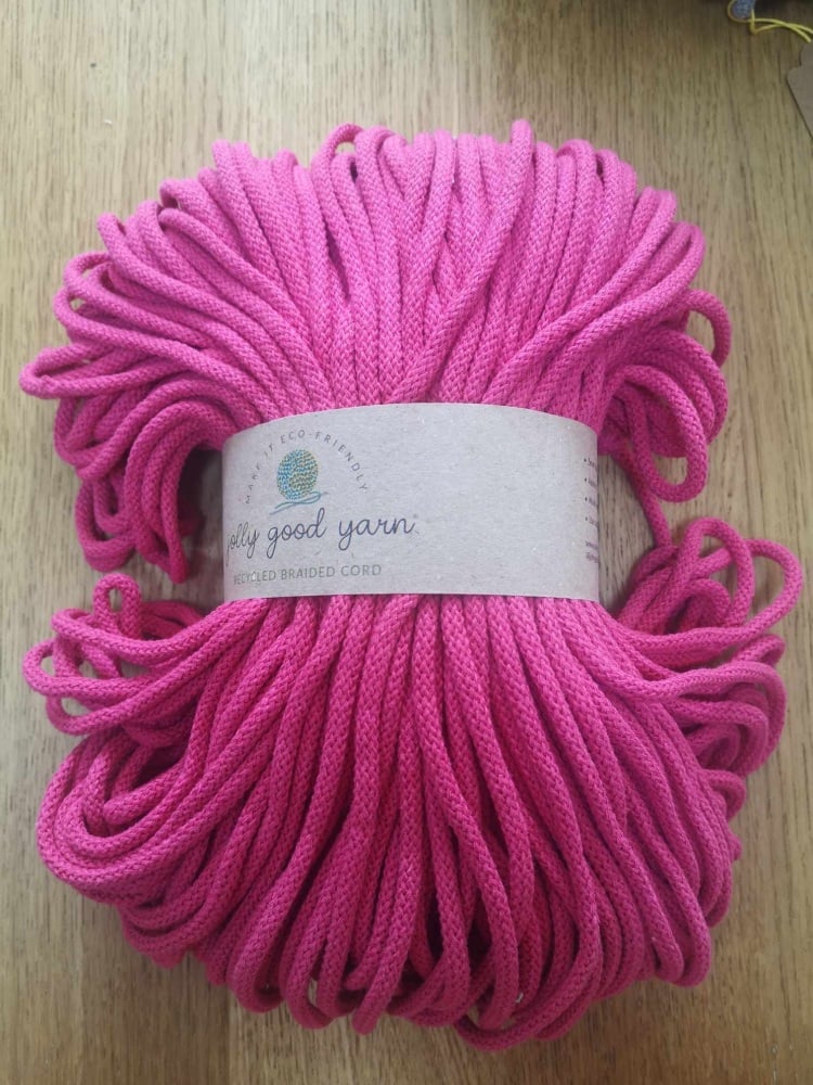 recycled braided cord by Jolly Good Yarn - Colton pink
