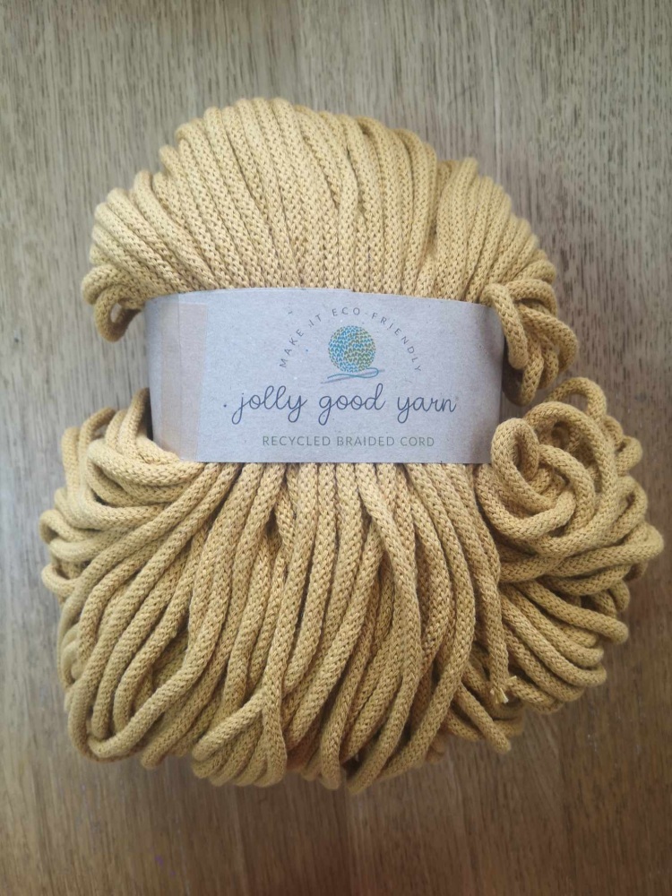 recycled braided cord by Jolly Good Yarn - Honiton yellow