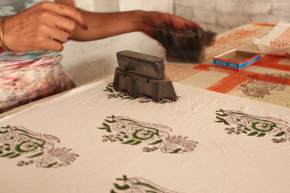 indian block printing  a tote bag Monday 5th August 10 -12noon