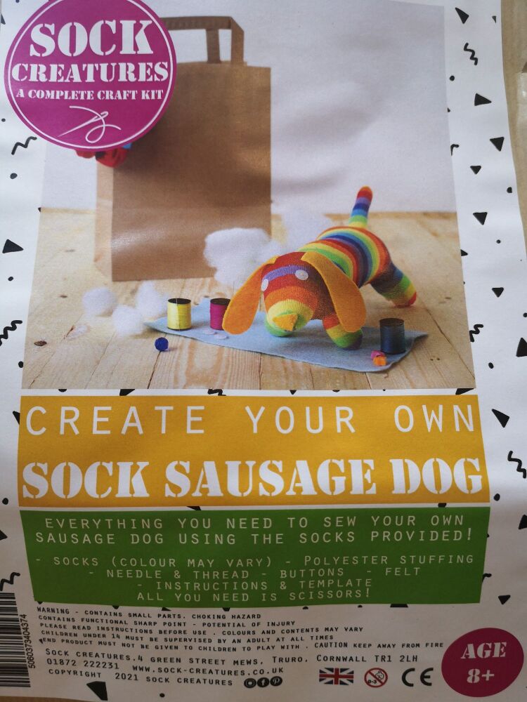 Create your own sock sausage dog